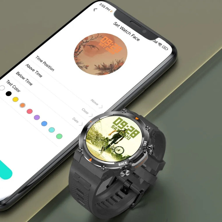 MAX18 Pro Smartwatch – 1.43" AMOLED Display, Bluetooth Calling, Gesture Control, AI Voice Assistant & Fitness Tracker for Men