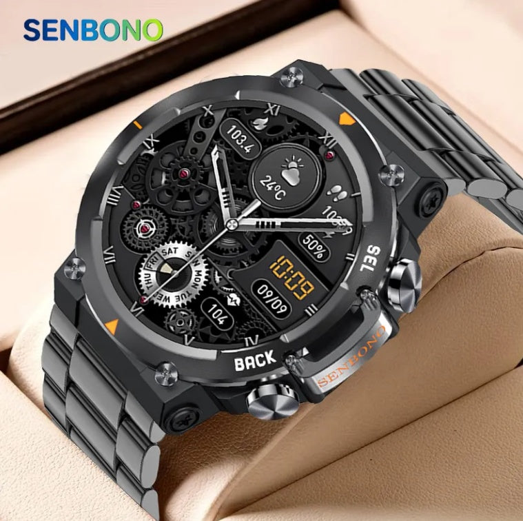 MAX18 Pro Smartwatch – 1.43" AMOLED Display, Bluetooth Calling, Gesture Control, AI Voice Assistant & Fitness Tracker for Men